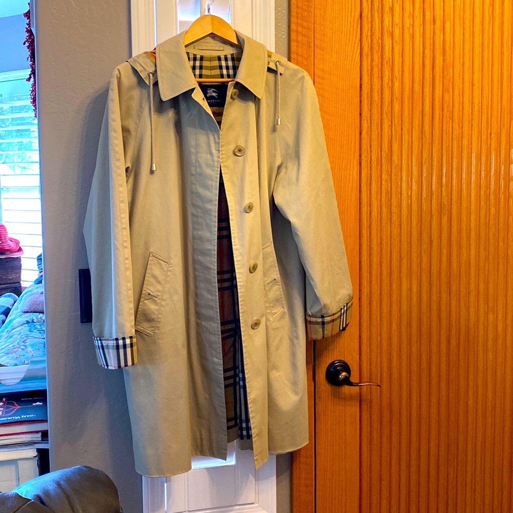 COPY - Authentic Burberry London hooded trench coat made in USA